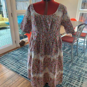 Eshakti, custom size, floral print midi-length dress